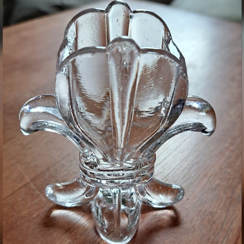US Glass #16008 EAPG Fleur de Lis toothpick holder antique circa 1892